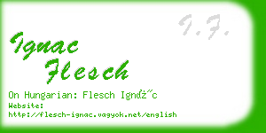 ignac flesch business card